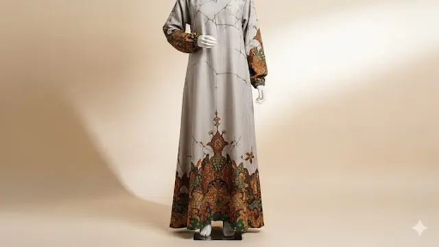 10 Dress Panjang Linen Adem Kombinasi Batik Muslim, Perpaduan Modis yang Nyaman - Hot berita69.org