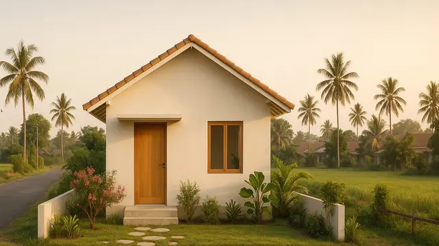 10 Model Rumah Sederhana Ukuran 5x7 di Kampung, Minimalis dengan Taman Kecil di Depan - Hot berita69.org