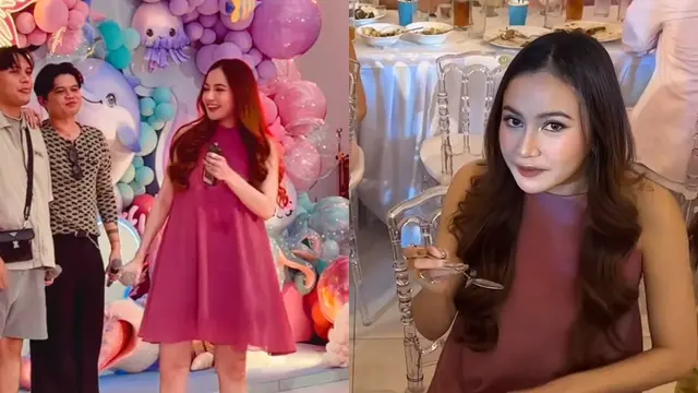 10 Potret Mahalini Pakai Mini Dress Pink di Ultah Azura, Diduga Hamil - Hot berita69.org