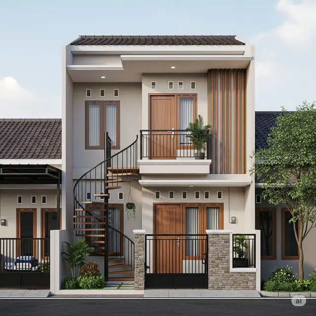 12 Ide Rumah Sederhana 2 Lantai yang Nyaman, Desain Cerdas untuk Lahan Sempit - Hot berita69.org