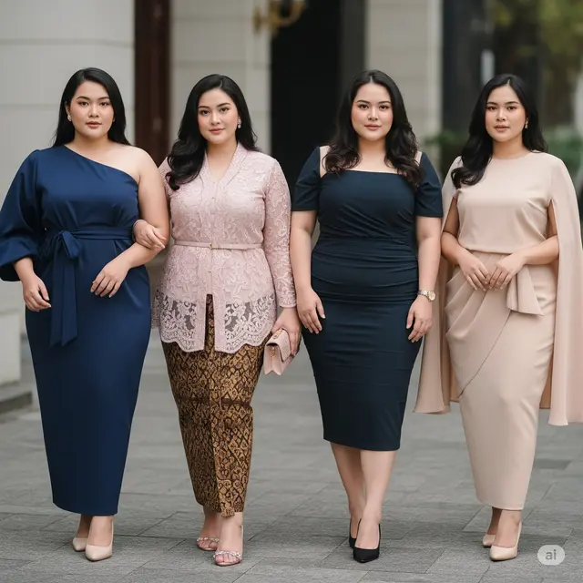 15 Inspirasi Baju Kondangan untuk Wanita Gemuk, Tampil Percaya Diri dan Anggun - Hot berita69.org