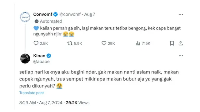 6 Curhatan Netizen Capek Kunyah Makanan Ini Bikin Ngakak, Kocak Banget - Hot berita69.org