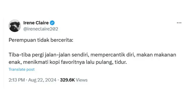 6 Curhatan 'Perempuan Tidak Bercerita' Ini Bikin Angguk Setuju, Banyak yang Relate - Hot berita69.org