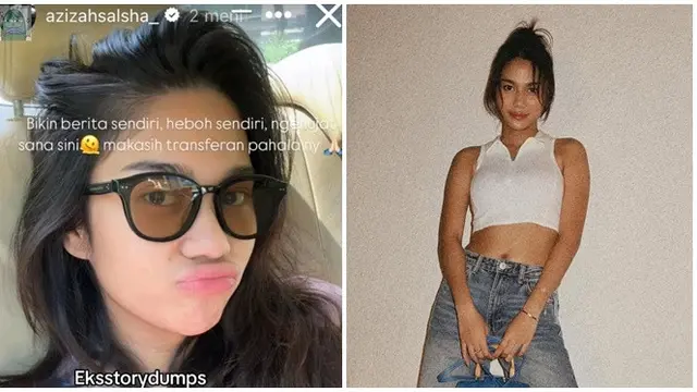 6 Potret Azizah Salsha Pamer Perut Rata, Story Terbarunya Diduga Klarifikasi Kabar Hamil - Hot berita69.org