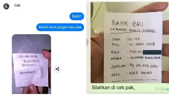6 Potret Bukti Transfer Pakai Tulis Tangan Ini Bikin Tepuk Jidat, Gagal Menipu - Hot berita69.org
