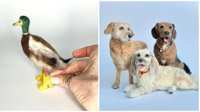 6 Potret Miniatur Hewan Dari Benang Wol Ini Unik, Detailnya Seperti Asli - Hot berita69.org