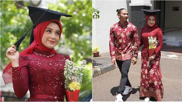 6 Potret Wisuda Hersa Rahayu Istri Rizki DA, Menawan Pakai Kebaya Merah - Hot berita69.org