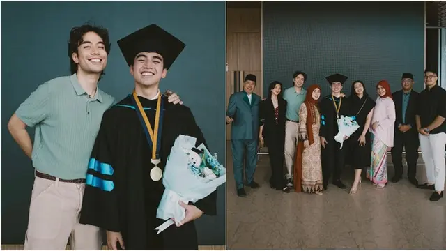6 Potret Wisuda Vadi Akbar Adik Vidi Aldiano, Raih Gelar Master - Hot berita69.org