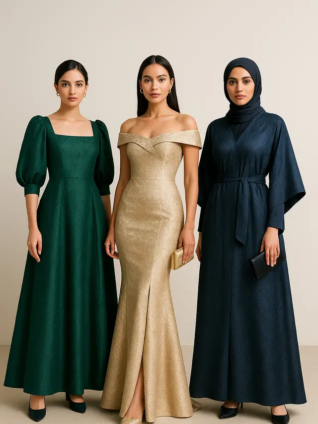 7 Model Long Dress Jacquard Terbaru 2025, Solusi Fashion Formal yang Anggun - Hot berita69.org