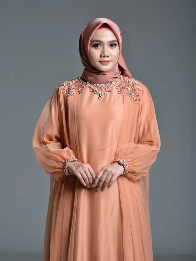 8 Desain Baju Pesta Muslimah Lengan Balon Organza Paling Stylish Tahun 2025, Cocok untuk Acara Formal - Hot berita69.org