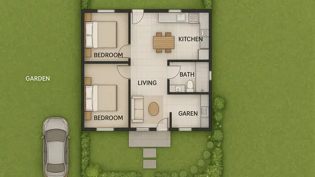 8 Model Denah Rumah Sederhana 1 Lantai dengan 2 Kamar Tidur di Tahun 2025, Desainnya Adaptif - Hot berita69.org
