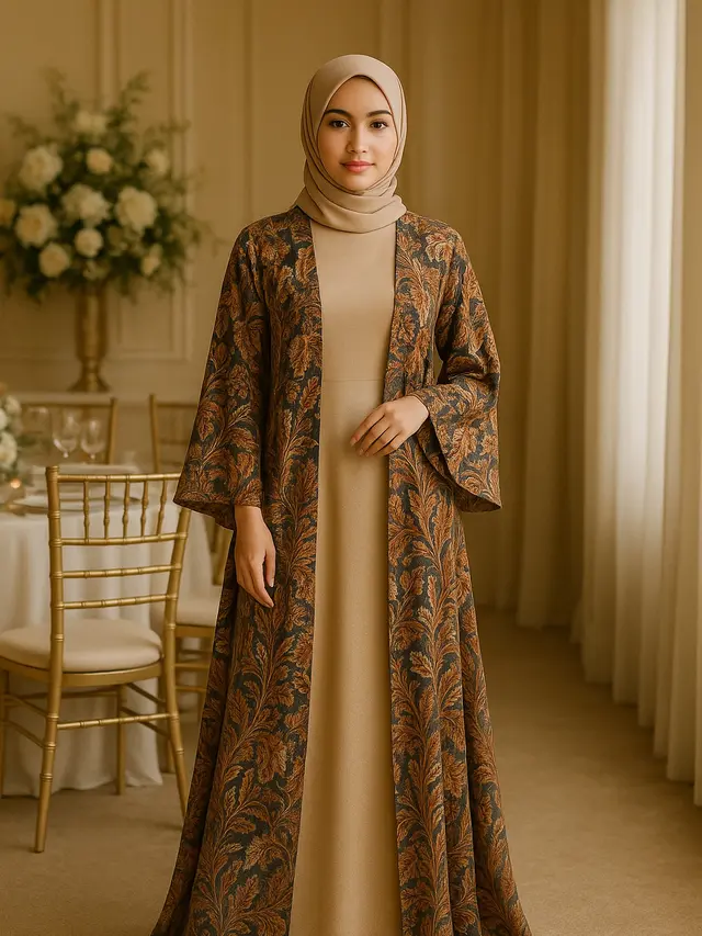 8 Model Long Dress Polos Kombinasi Outer Kimono Terbaru 2025, Tampil Elegan dan Modis - Hot berita69.org