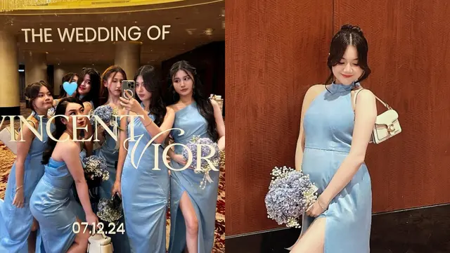 8 Potret Ewkharis Hamil Jadi Bridesmaid Pernikahan Nita Vior, Pamer Baby Bump - Hot berita69.org