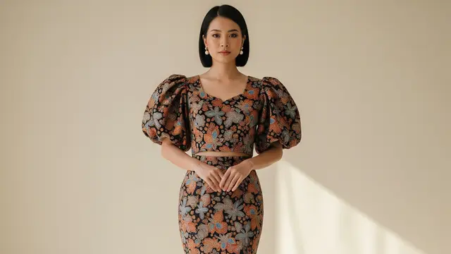 9 Baju Batik Wanita Lengan Puff Glamor, Elegan untuk Acara Pesta - Hot berita69.org