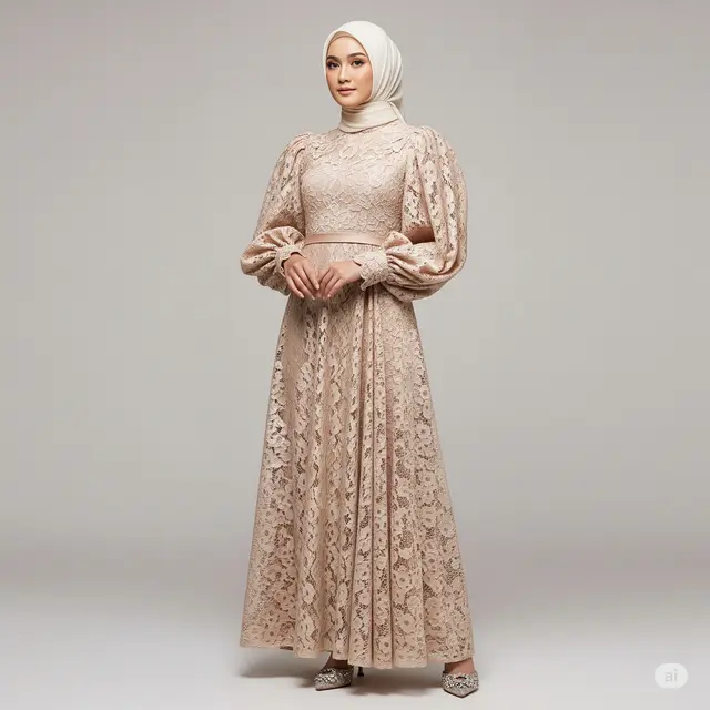 9 Model Dress Panjang Pesta Mewah Muslim Brokat 2025 yang Memukau, Glamor di Setiap Pesta - Hot berita69.org