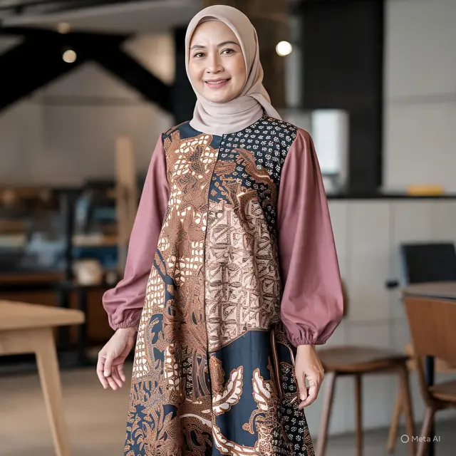 9 Pilihan Gamis Batik Ibu-Ibu Umur 50 Tahun, Tetap Modis tanpa Berlebihan - Hot berita69.org