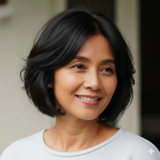 9 Potongan untuk Rambut Tebal Pendek Tanpa Terlihat Ngembang untuk Ibu 40 Tahun, Mudah Ditata - Hot berita69.org