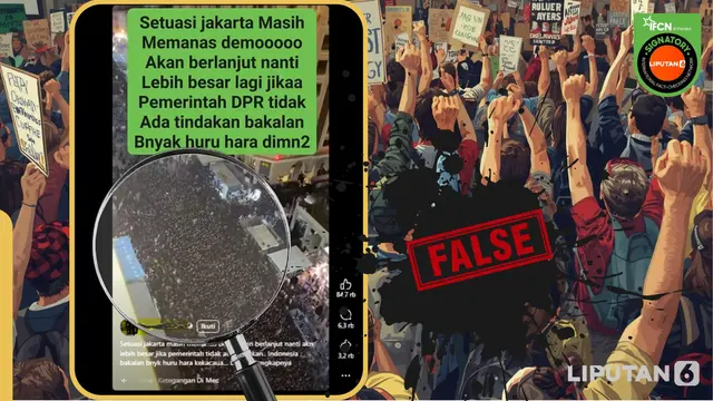 Ada Unjuk Rasa Senin 20 Oktober 2025, Ini Ragam Hoaks Seputar Demo - Cek Fakta berita69.org