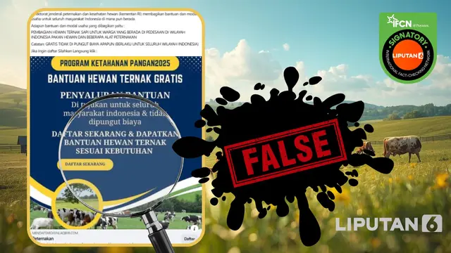 Awas Hoaks Pendaftaran Bantuan Hewan Ternak Marak Beredar, Jangan Sampai Tertipu - Cek Fakta berita69.org