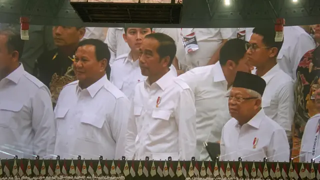 Berkemeja Putih, Jokowi-Maâruf Amin Hadiri Rapimnas Gerindra - News berita69.org