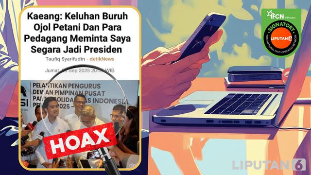 Cek Fakta: Hoaks Artikel Kaesang Diminta Petani hingga Ojol untuk Segera Jadi Presiden - Cek Fakta berita69.org