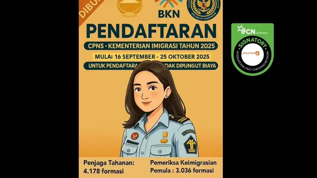 Cek Fakta: Hoaks Link Pendaftaran CPNS Kementerian Imigrasi 2025 - Cek Fakta berita69.org