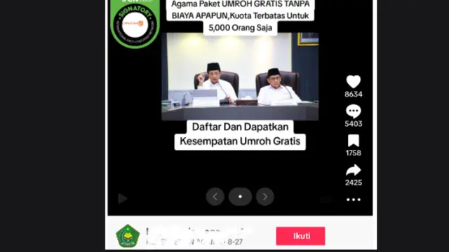 Cek Fakta: Hoaks Paket Umrah Gratis dari Kementerian Agama - Cek Fakta berita69.org