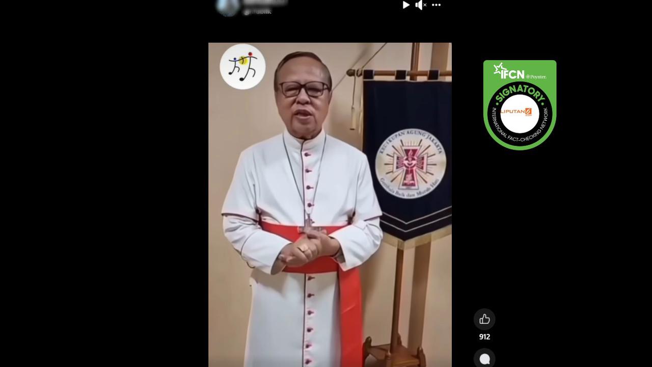 Cek Fakta: Hoaks Video Kardinal Ignatius Suharyo soal Bantuan Dana Pembangunan Gereja