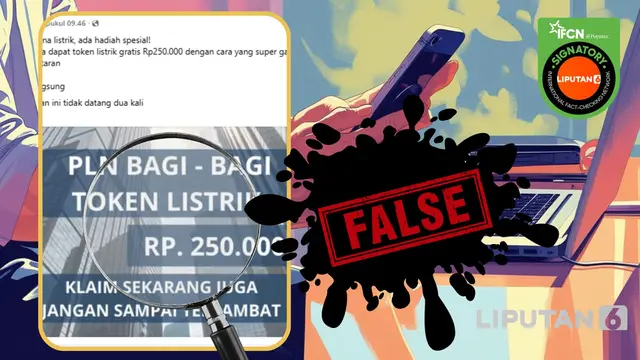 Cek Fakta: Pendaftaran Hadiah Token Listrik Gratis dari PLN Ini Tidak Benar - Cek Fakta berita69.org
