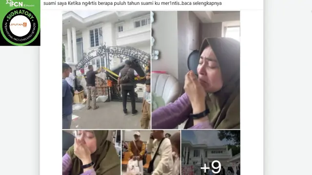 Cek Fakta: Tidak Benar Foto Istri Uya Kuya Menangis Lihat Harta Benda Dijarah - Cek Fakta berita69.org