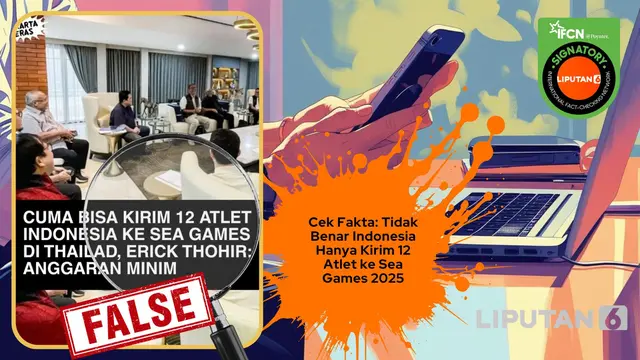 Cek Fakta: Tidak Benar Indonesia Hanya Kirim 12 Atlet ke SEA Games 2025 - Cek Fakta berita69.org