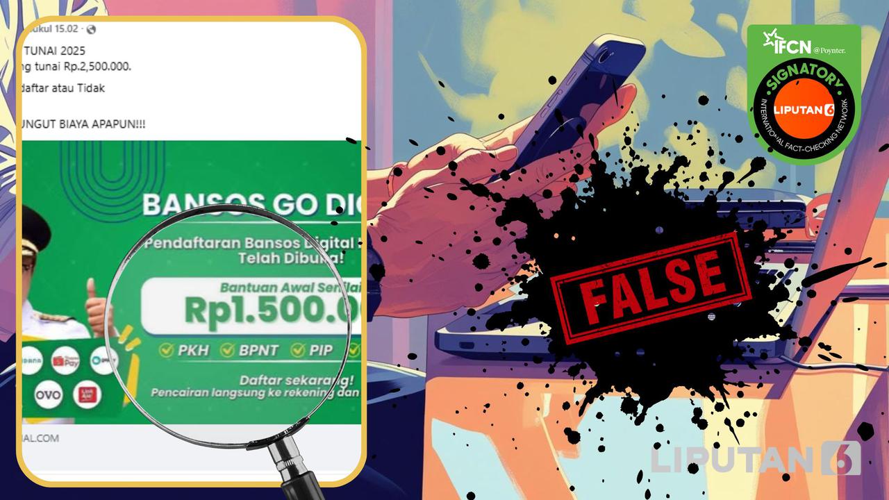 Cek Fakta: Tidak Benar Ini Link Pendaftaran Bansos Pangan Tunai 2025