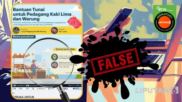 Cek Fakta: Tidak Benar Ini Link Pendaftaran Bantuan Tunai untuk Pedagang Kaki Lima dan Warung - Cek Fakta berita69.org