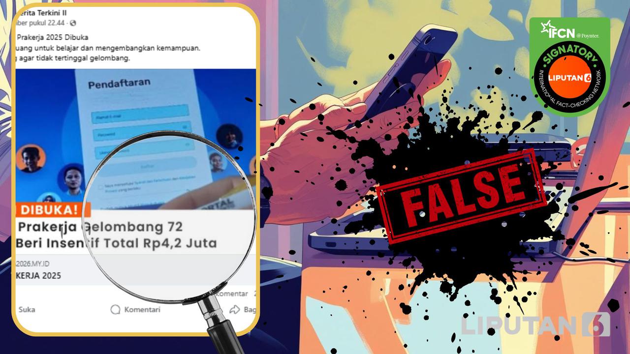 Cek Fakta: Tidak Benar Ini Link Pendaftaran Prakerja 2025 gelombang 72