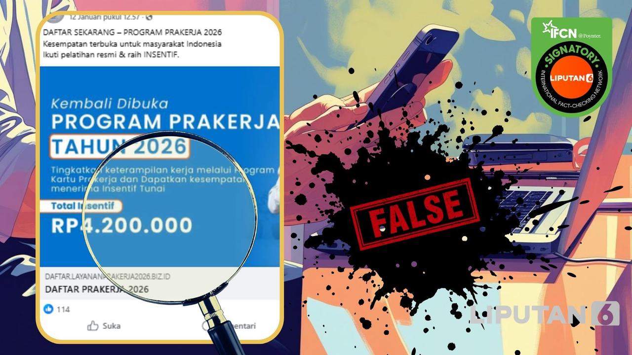 Cek Fakta: Tidak Benar Ini Link Pendaftaran Program Prakerja 2026
