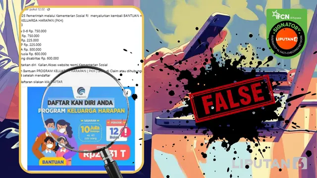 Cek Fakta: Tidak Benar Ini Link Situs Resmi Kemensos untuk Daftar PKH Tahap 3 - Cek Fakta berita69.org