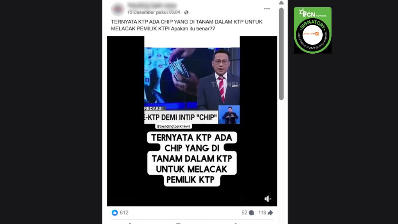 Cek Fakta: Tidak Benar Klaim Chip e-KTP untuk Melacak Pemiliknya