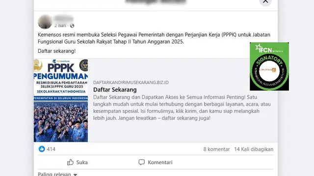 Cek Fakta: Tidak Benar Link Pendaftaran Seleksi Guru Pembelajaran Rakyat Tahap II - Cek Fakta berita69.org