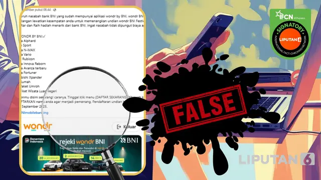 Cek Fakta: Tidak Benar Link Pendaftaran Undian Wondr BNI Festival - Cek Fakta berita69.org