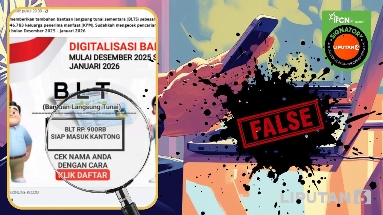 Cek Fakta: Tidak Benar Link untuk Periksa BLT Tambahan Desember 2025-Januari 2026