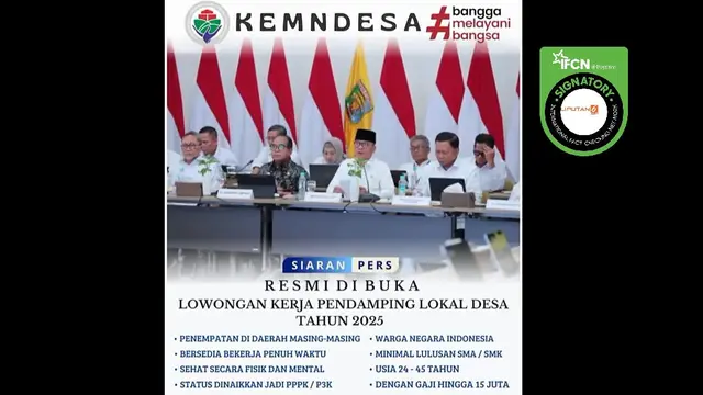 Cek Fakta: Tidak Benar Link Whatsapp Pendaftaran Pendamping Lokal Desa 2025 - Cek Fakta berita69.org