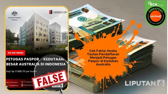 Cek Fakta: Tidak Benar Tautan Pendaftaran untuk Menjadi Petugas Paspor di Kedubes Australia - Cek Fakta berita69.org