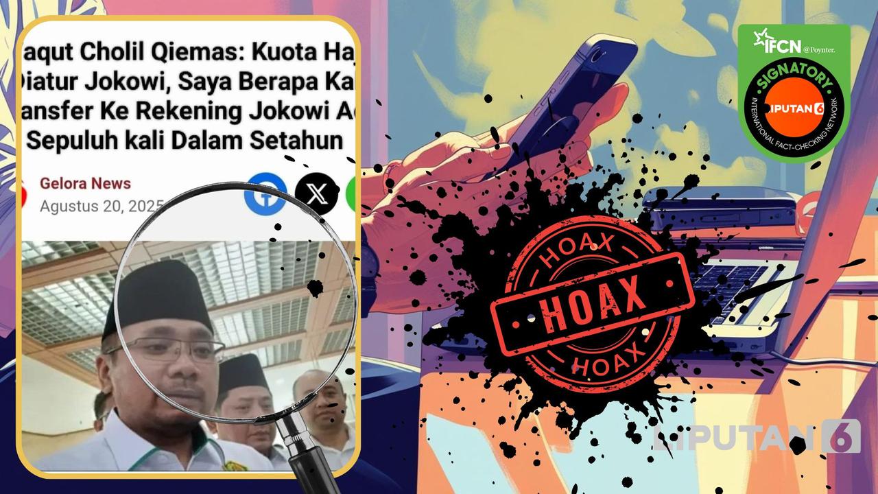 Cek Fakta: Waspada Hoaks Artikel Yaqut Cholil Qoumas Sebut Jokowi Atur Kuota Haji