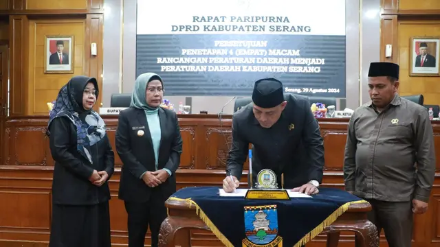 DPRD Kabupaten Serang Tetapkan 4 Rancangan Kebijakan Jadi Peraturan Daerah - News berita69.org