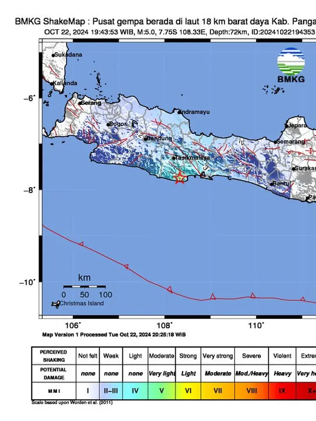 Gempa Magnitudo 5,2 Guncang Pangandaran - News berita69.org