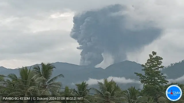 Gunung Dukono di Maluku Utara Kembali Erupsi pada Minggu Pagi - News berita69.org