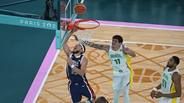 Hajar Brasil, Tim Basket Amerika Serikat Kembali Jumpa Serbia di Semifinal Olimpiade 2024 - Bola berita69.org