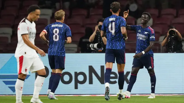 Hasil Arsenal vs AC Milan: Turunkan Pemain 15 dan 16 Tahun, Meriam London Menang 1-0 - Bola berita69.org