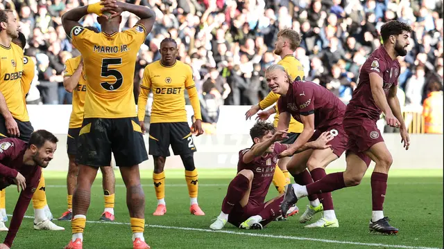 Hasil Liga Inggris: Manchester City Susah Payah Kalahkan Wolverhampton, Gol Kemenangan di Menit Akhir - Bola berita69.org