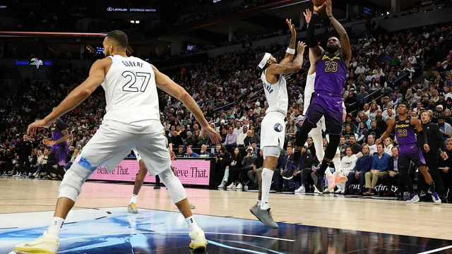 Hasil NBA: LeBron Cuma Bikin 10 Angka, Lakers Diterkam Timberwolves - Bola berita69.org